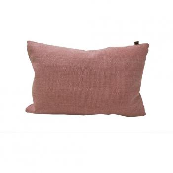 Overseas Almohada Básica Medidas 60x40 cm Tela Lavada y Lona Color Rosa Pastel
