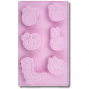 Molde de Silicona para Mini Pasteles Peppa Pig - Dr. Oetker, 29 x 17,5 cm, Resistente al Calor y Ácidos, Apto para Lavavajillas