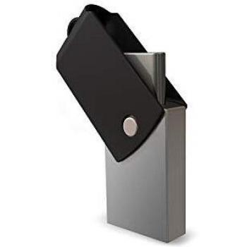 128GB FLASH TYPEC USB 3.1 MEM BLACK150MBS MAX READ SPEED SWIVE