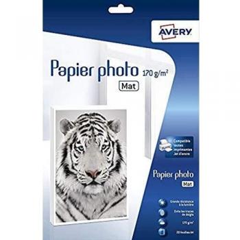 Papel fotográfico mate A4 170 g/m² - Pack de 20 hojas para impresoras inkjet