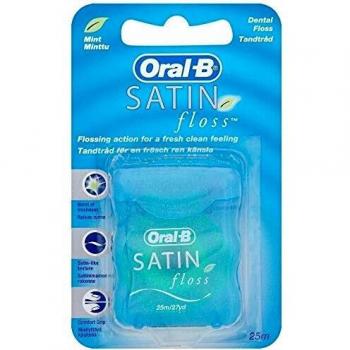 Oral-B Mint-Flavored Satin Dental Floss, 25m