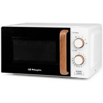 Microondas SUINGA 20L Blanco, 5 Niveles, Temporizador 30 Min, 700W