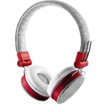 Trust Urban Fyber - Auriculares de diadema cerrados, gris y rojo