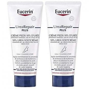Eucerin UreaRepair Plus Crema Reparadora para Pies 10% Urea - Pack de 2 x 100 ml