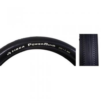 TIOGA banda de potencia Wire Bead neumático con 3,8 cm, negro/negro, 20 x 1.85-inch