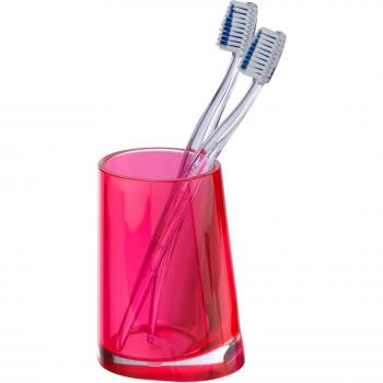 Wenko 20224100 Vaso de Dientes Paradise Rojo, Acrílico, 8 x 11 x 6.6 cm, Rojo