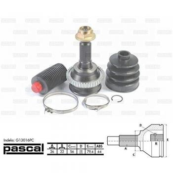 Juego de juntas del eje de transmisión y articulación, árbol de transmisión PASCAL G13016PC