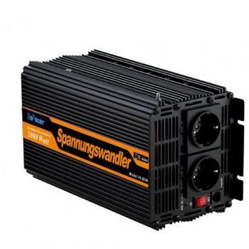 EDECOA Inversor 12v 220v convertidor 2000w onda modificada con Mando a Distancia y 2x USB transformador de voltaje de 12v a 230v power inverter 2000w