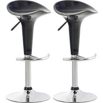 Set de 2 Taburetes Saddle Altura Regulable y Giratorios Color Gris