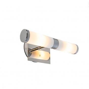 Aplique inteligente cromado IP44 con 2 bombillas WiFi G9 para baño moderno