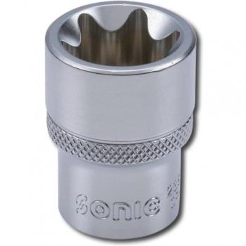 Llave de vaso E-TORX 1/2 SONIC 23622, cubos insertables de alta calidad, fabricada en acero al cromo-vanadio, acabado pulido y cromado para mayor durabilidad y resistencia