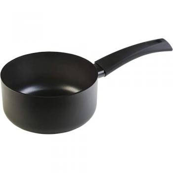 Cazo Inducción 16cm Antiadherente Ecológico sin PFOA Wecook Ecogreen Aluminio Prensado Negro