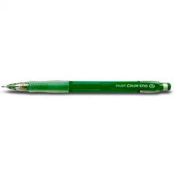 Portaminas Pilot Color Eno H-197 - Trazo 0.7mm - Grip de Goma - Goma de Borrar - Mina Color Verde