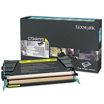 Lexmark C748H1YG Original Yellow Toner Cartridge - 10,000 Pages, Return Program