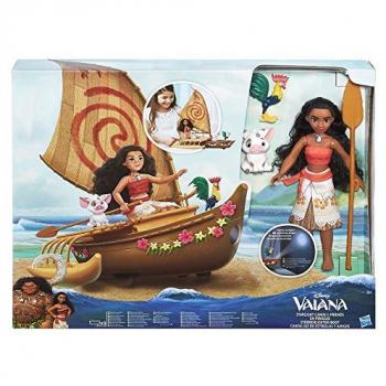 Muñeca Vaiana con Canoa y Luz de Estrellas - Juego de Muñecas y Amigos