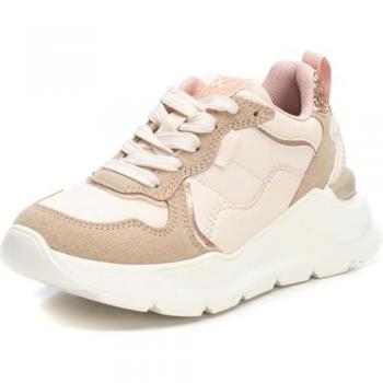 Zapatillas Deportivas XTI KIDS 151037 Beige para Niña con Cordones y Suela Doble, Talla 38