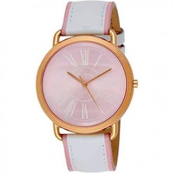 Guess Sparkling W0032L8 Ladies White Leather Strap Watch