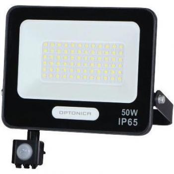 Proyector LED SMD IP65 50W 4500lm Cuerpo Negro con Detector