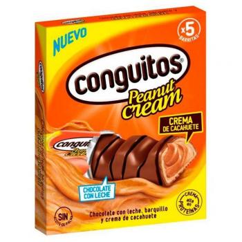 Barrita Cereal Rellena con Crema de Cacahuate Conguitos Pack 5x23 gr