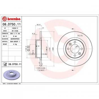Disco de freno BREMBO 08.D750.11