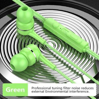 Auriculares Estéreo Deportivos HIFI Portátiles con Micrófono y Volumen Ajustable de 3,5mm para iPhone, Samsung, Huawei y Xiaomi