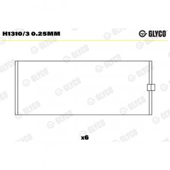 Glyco H1310/3 0.25mm Cojinete de cigüeñal