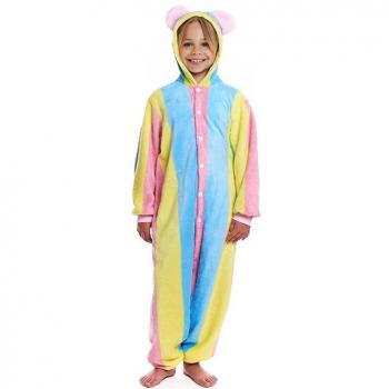 Disfraz de Pijama Llama multicolor con capucha para niño