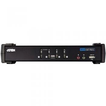 ATEN KVM Desktop Switch 4-Port USB DVI KVM Switch with Audio & USB 2.0 Hub
