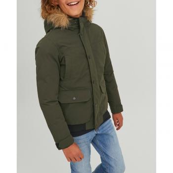 Chaqueta de niño bomber con capucha de pelo Jack & Jones