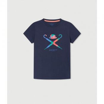 Camiseta de niño cuello caja Hackett - Camiseta Swim Logo marino