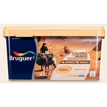 Bruguer Colores del Mundo Pintura para paredes monocapa Egipto Matiz de Ocre 4 L