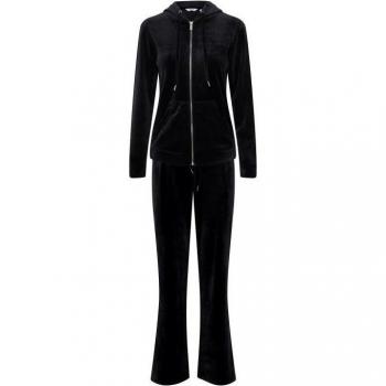 b.young Bymitza Women's Tracksuit Set - Velvet Look, Black, XL