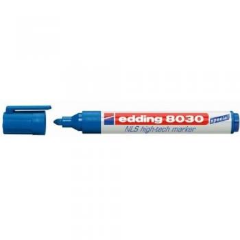 Marcador Permanente Edding 8030 NLS Azul Punta Bullete 1.5-3mm Pack de 10