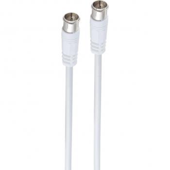 Cable de conexión SAT Shiverpeaks 3.75m F-type blanco con conector rápido (100 dB)