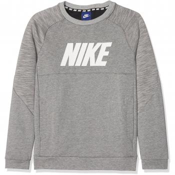 Nike B NSW crw LS AV15, sudadera niño, niño, B Nsw Crw Ls Av15, Grigio Scuro/Grigio Scuro/Bianco, L