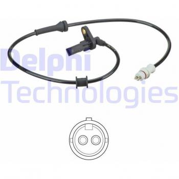 Sensor ABS DELPHI SS20590 - Sensor de velocidad de rueda, compatible con vehículos específicos, tecnología de sensor inductivo, alta precisión en la medición, fácil instalación y diseño duradero