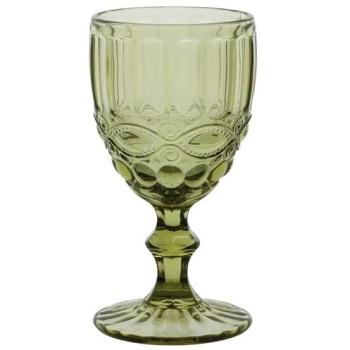 Set 6 Copas de Vidrio Ecológicas 22CL Verde con Relieve - La Bouchée by La Cartuja de Sevilla