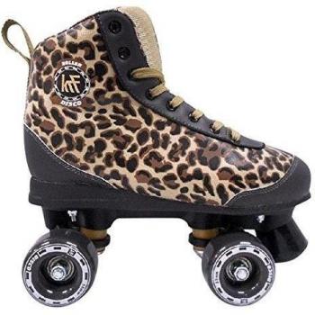 KRF Roller Disco Leopard - Patines quad, Multicolor, 35