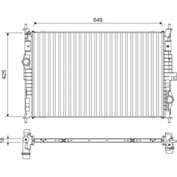 Radiador de motor VALEO 701109, refrigeración eficiente y alta calidad