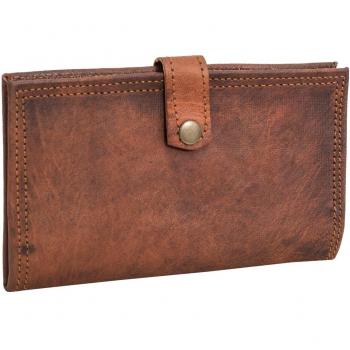 Gusti Cuero nature Valentin Cartera Monedero Billetera Piel de Cabra Vintage Retro Tarjetas Dinero Monedas A11