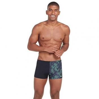 Bañador Zoggs Hip Racer Streamer negro verde gris - 38