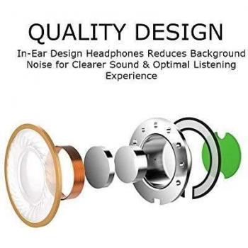 osloon Auriculares con Cable Sonido estéreo Auriculares intrauditivos con Auriculares de 3.5 mm Enchufe Micrófono Control de Volumen para Entrenamiento Deportivo Compatible con teléfonos celulares