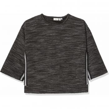 NAME IT Nkfolinea Oversize 3/4 SL Sweat UNB Sudadera, Gris
