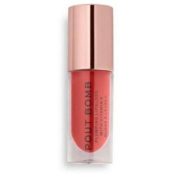 Makeup Revolution Pout Bomb Plumping Lip Gloss, High Gloss Effect, Shade Peachy, 4.6 ml