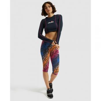 Leggins Cortos Ellesse Massima Multicolor Snake - Material elástico, diseño de serpiente multicolor, cintura alta, ajuste ceñido, ideal para actividades deportivas y uso casual