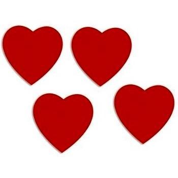 ThreeByThree 23026 ponerse en forma de Nevera corazón, rojo