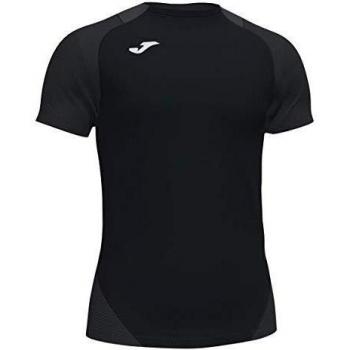 Joma Essential II Camisetas Equip. M/C, Hombres, Negro-Antracita
