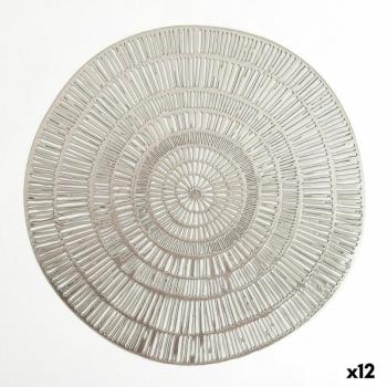 Mantel Individual Quid Habitat Espiral Plateado 38 cm (Pack 12x)