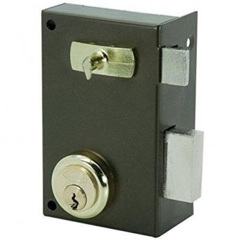 Ilargi - Cerradura 56a 60mm he izq bp de sobreponer c/cilindro. palanca con llave por ambos lados y tirador interior 56a-he60ip