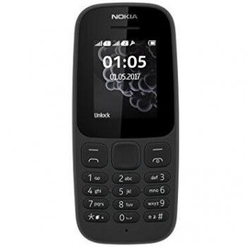 Nokia 105 4.57 cm (1.8) 73 g Black Feature Phone - Teléfono móvil (Bar, 4.57 cm (1.8), 120 x 160 Pixels, 800 mAh, Black)